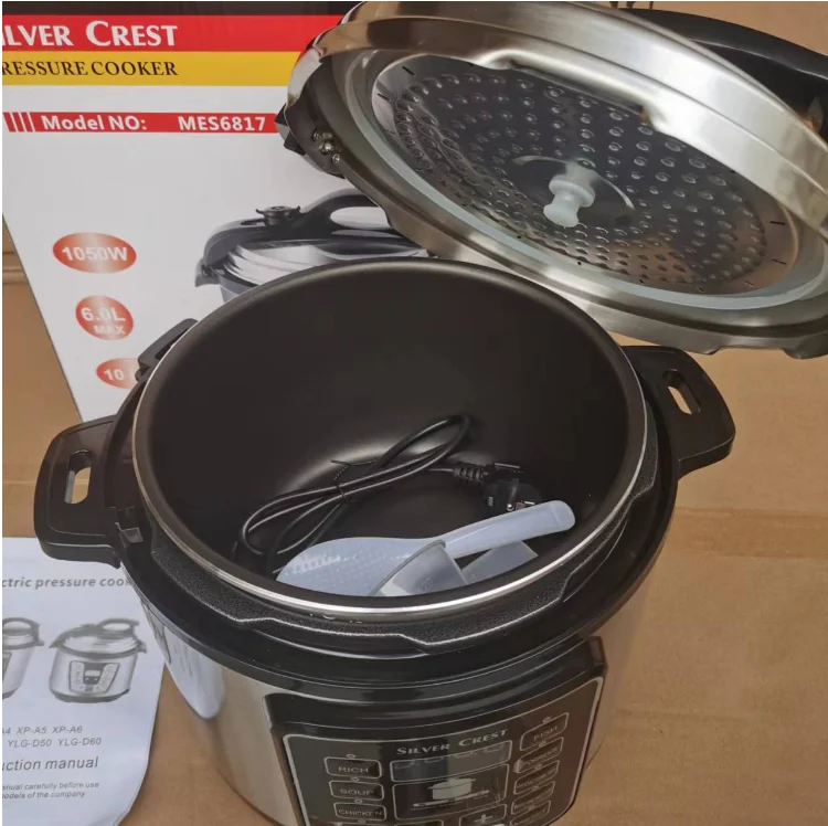 6L programmable LED display stainless steel rice electric pressure cookers no stick aluminum inner pot
