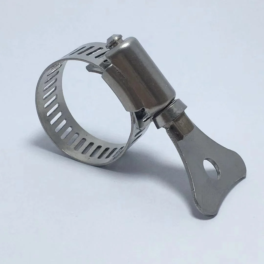 American style butterfly plastic key type adjustable handle turn key hose clip clamp