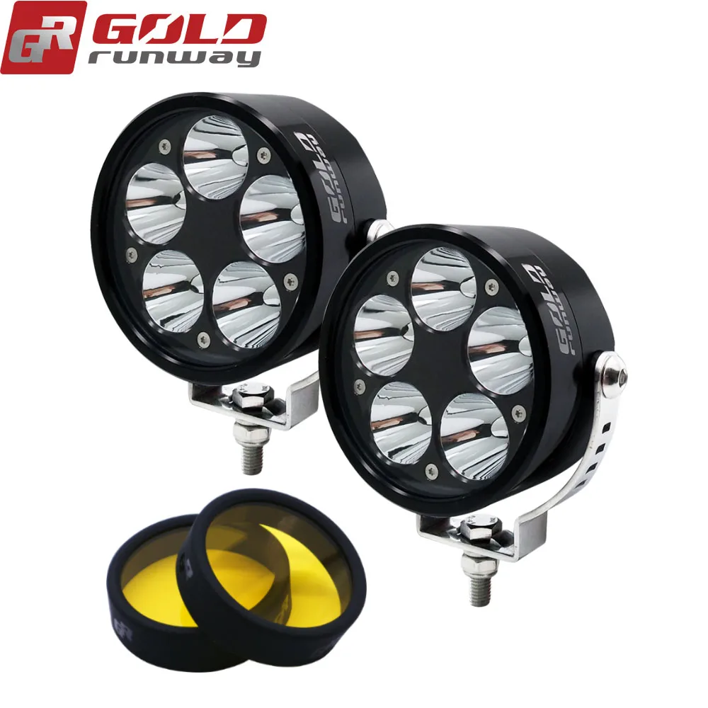 Goldrunway GR50X Universal Motorcycle LED Auxiliary Fog Light Assemblie Driving Lamp 50W Headlight For BMW R1200GS/ADV/F800GS