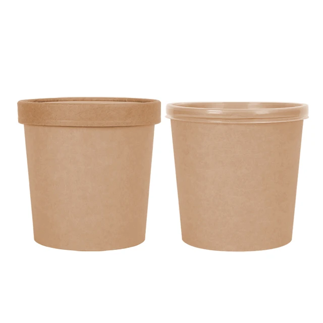 Kraft factory disposable paper soup cup custom paper cup