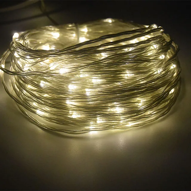 3M 5M 10M Custom Christmas Blue Rubber Cord Lamp String Light