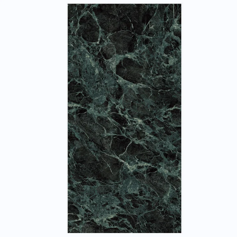 Dark Green Mixed Color Dry Grain Fully Polished 1200x2400x8.5mm Ceramic Tile Porcelain Polished Glazed Marble Look Slab Tile