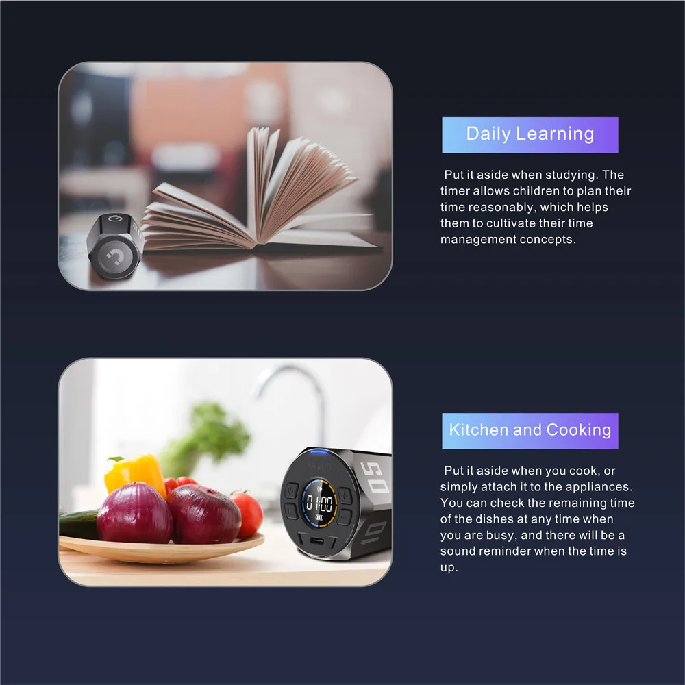 2022 New Product Mini Clock Countdown Stopwatch Daily Use Christmas Kitchen Oven/Home Gym Timer