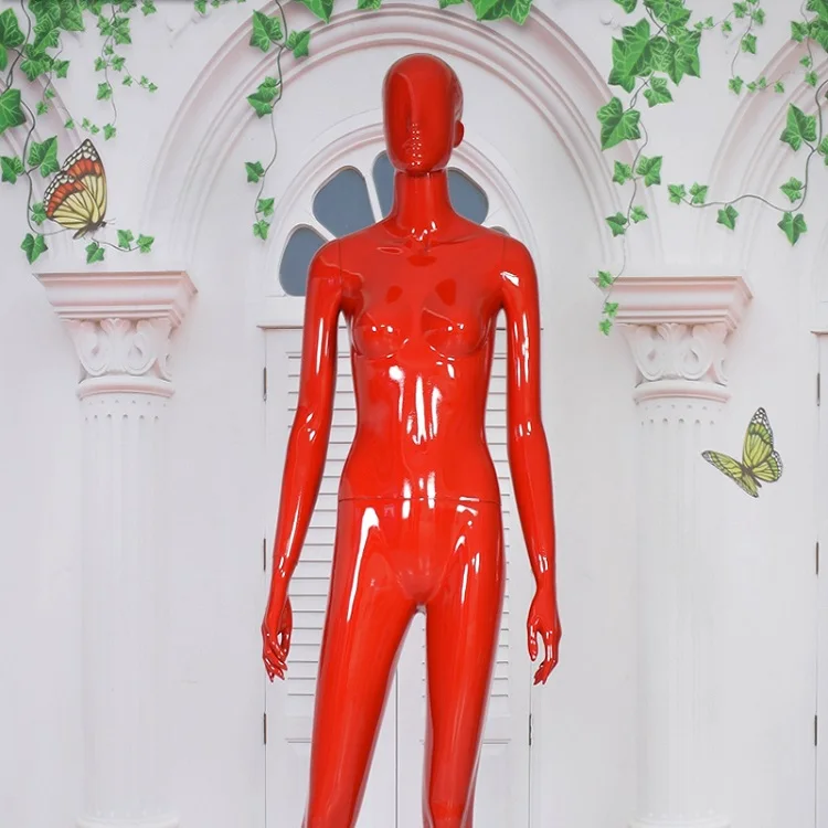 Cheap PP Plastics Woman Color Full Body Nude Female Colored Red Mannequins On Sale