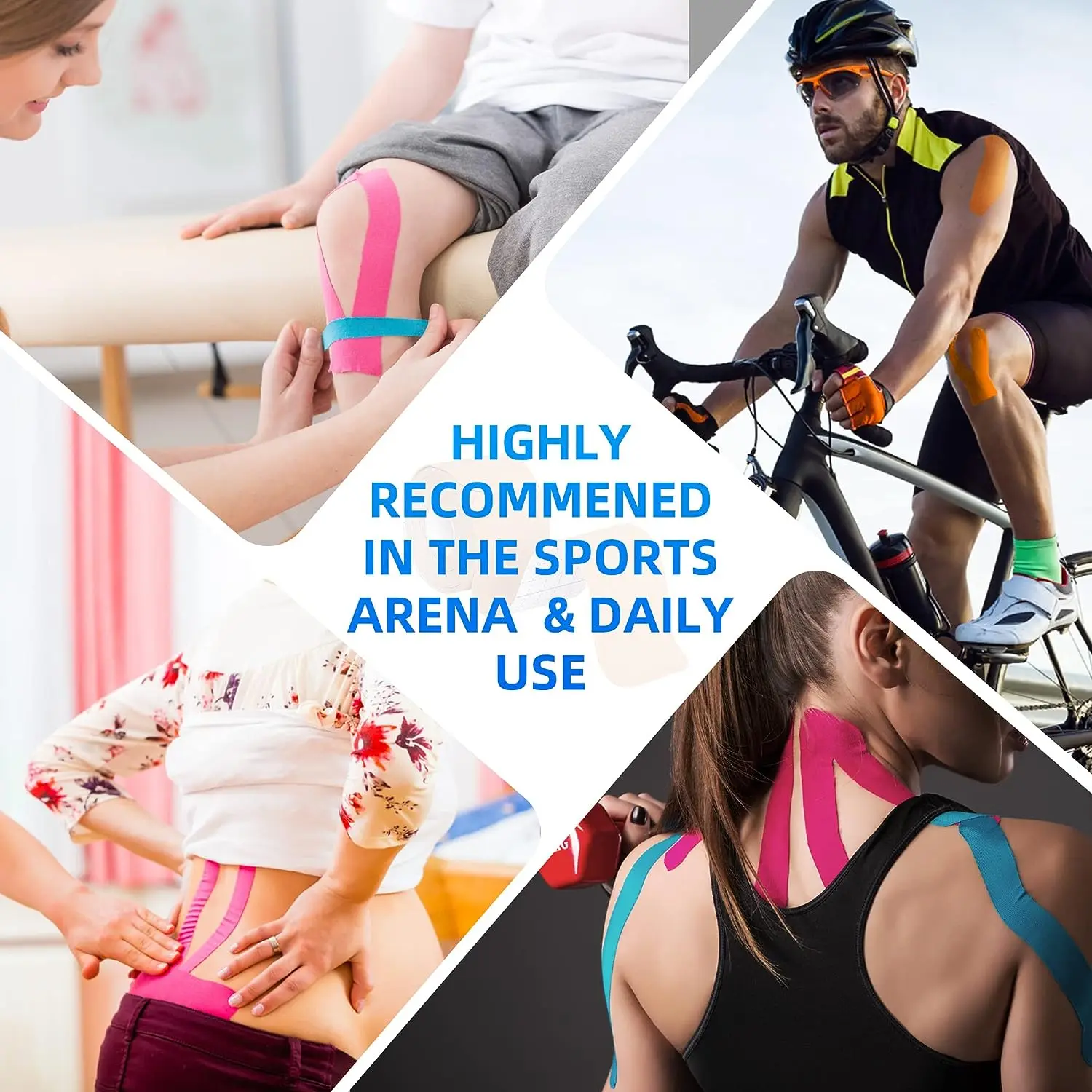 Anthrive High Quality Henkel Glue Hypoallergenic 5cm*5m Cotton Muscle Sport Kt Tape Precut Kinesiology Tape For Athletes