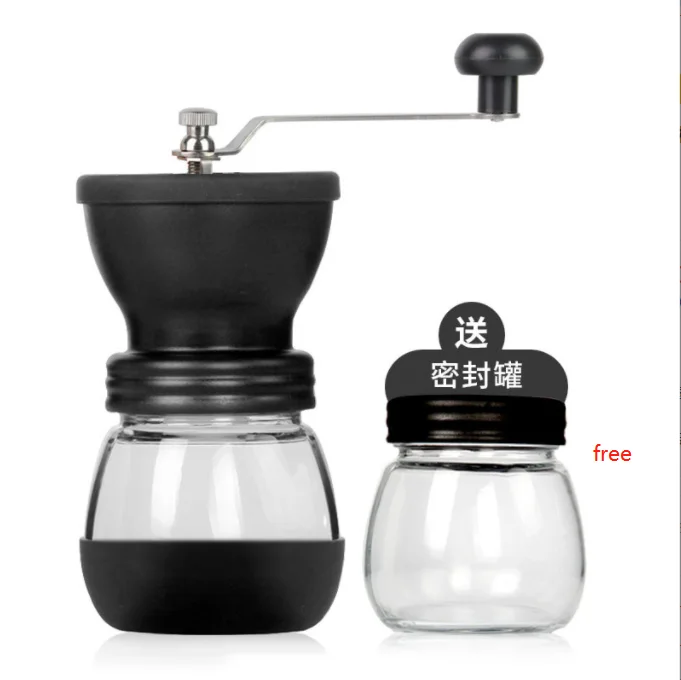 Amazon Hot Sale Chestnut Coffee Powder Grinder Small Size Washable Portable Home Brew Hand Manual Coffee Bean Grinder