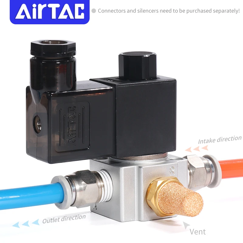 AIRTAC оригинальный подлинный 3V206/3V208NC/3V308NC двухпозиционный тройник вакуумный электромагнитный клапан