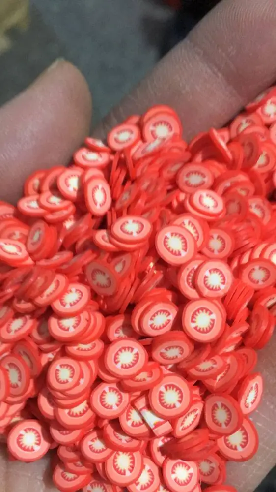 2020 New Miniature Polymer Clay Fruit Slices Miniatures Pizza Food Slime Sprinkles Confetti for Nail Art Crafts