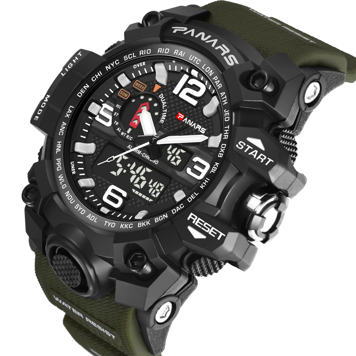 Athletic Watches Hot Jam Tangan PANARS 8202 Analog Digital Watch Camouflage Army Pupils Wristwatch