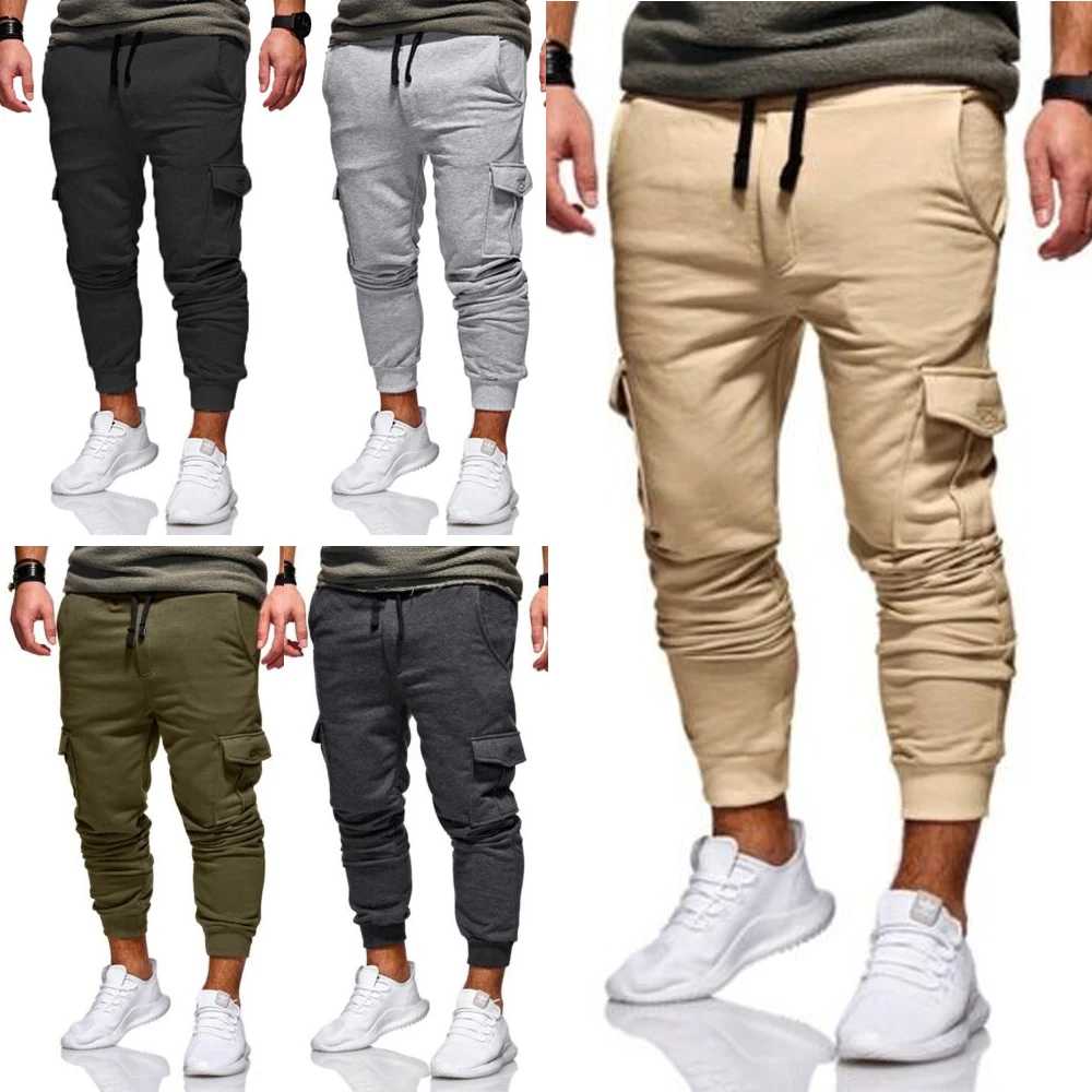 High quality fashion winter chino skinny cargo pants for man