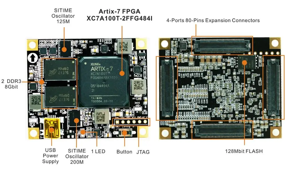 
XILINX Artix-7 A7 FPGA Core Board XC7A100T fpga development board Minimum System ALINX Brand 