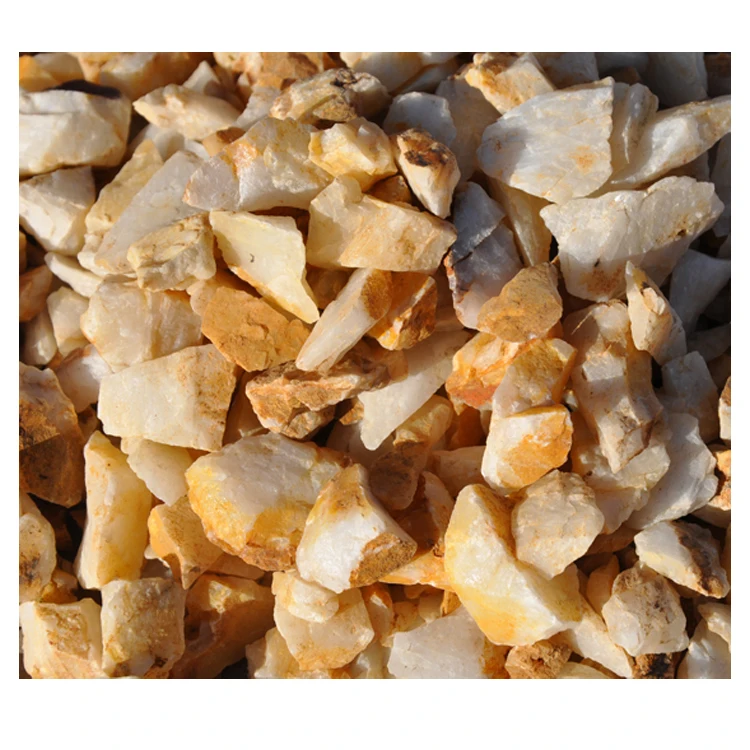 Best Quality Lower Price Yellow Color GS-023 Decoration Of Garden Villa Road and Street Quartz Pebble Gravel Stone