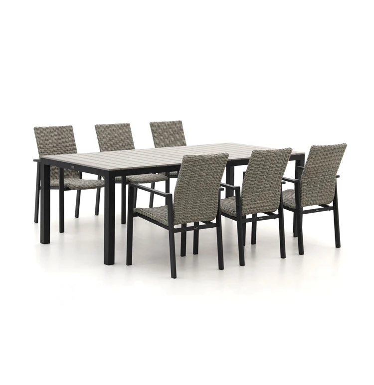 
China Factory Manufacture Various Lounge 6-seater Garden Dinner Chair Outdoor Rattan Table And Chair 