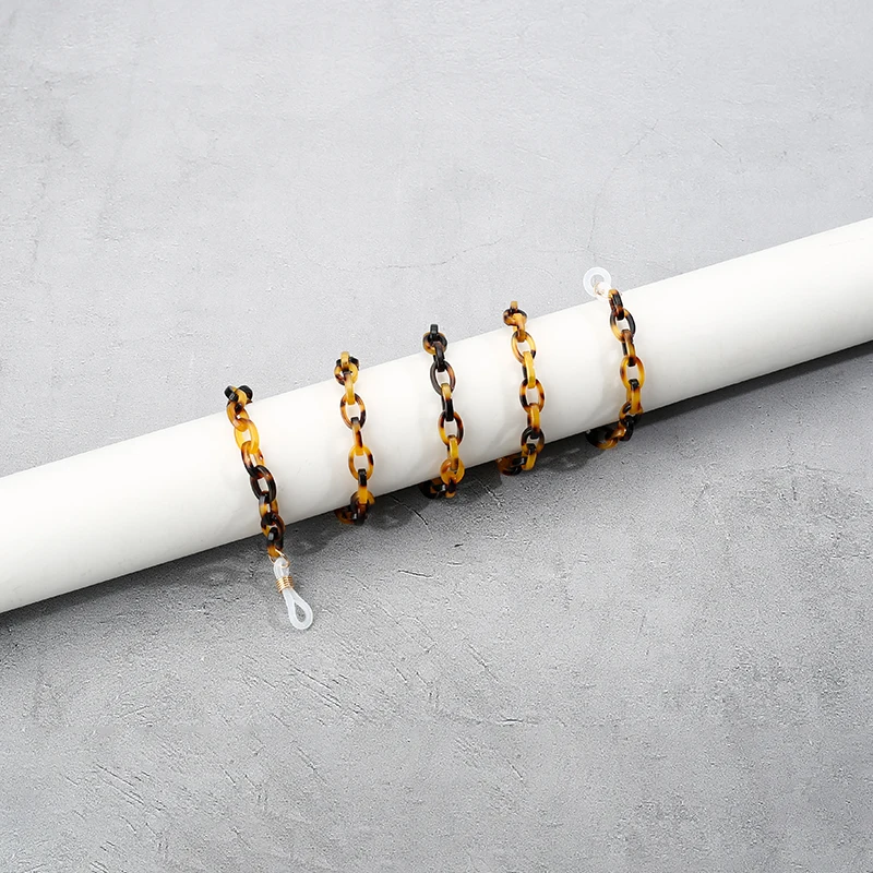 Anti-Slip High Quality Fashion Retro Sunglasses Necklace Earphone Purple Acetate Glasses Chain