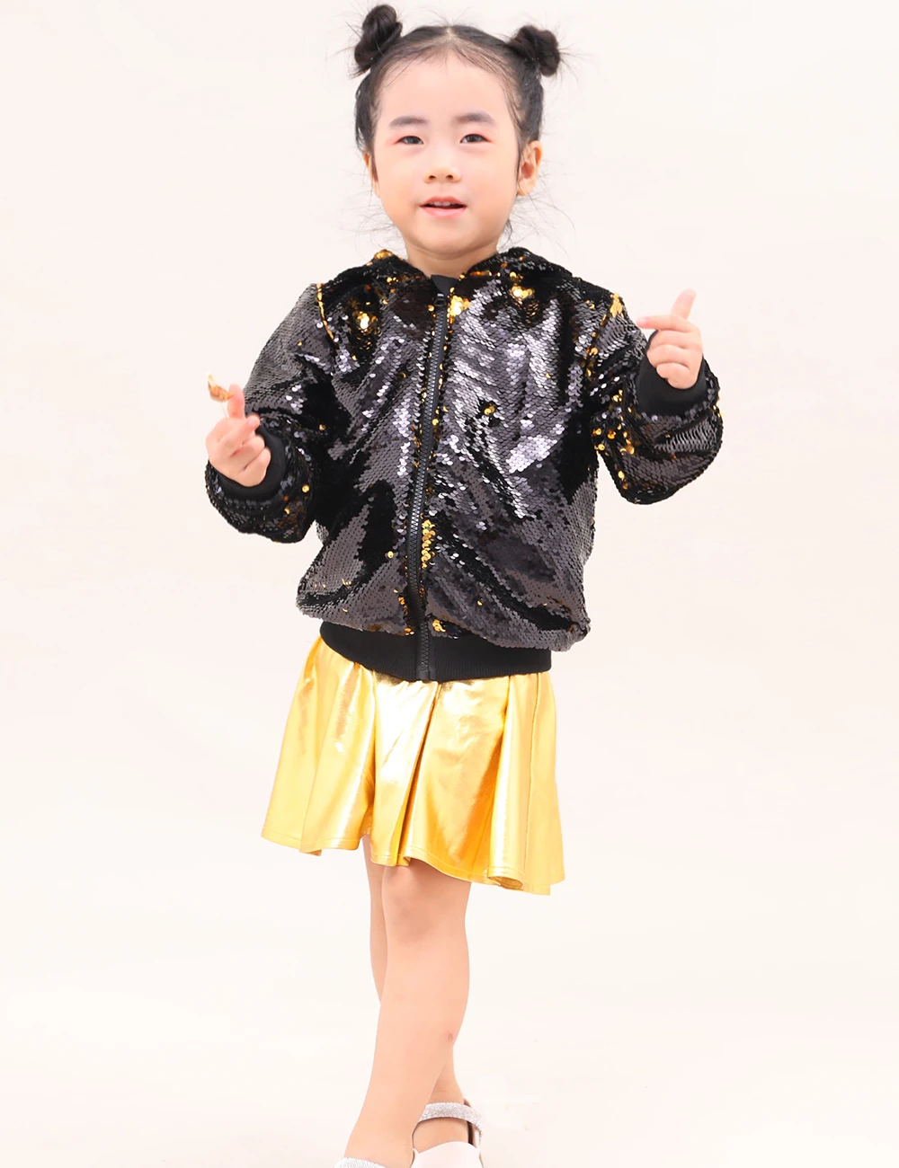 ODM Sequin Jacket for Toddler Winter Hoodie Zip Up Manufacturers for Custom Varsity in Easter