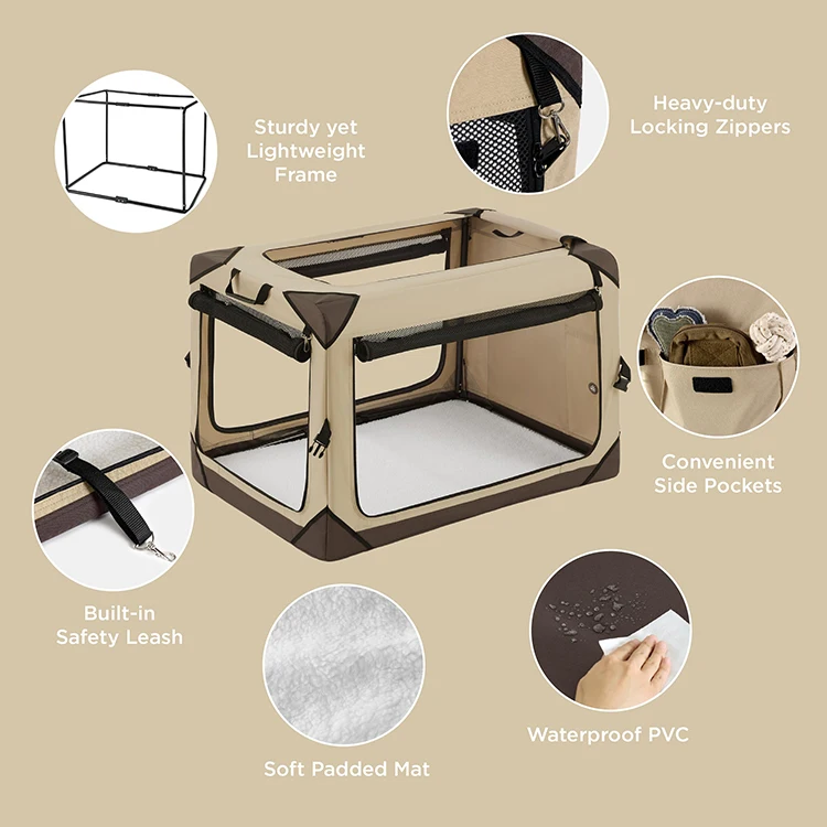 Pet Portable Travel Playpen Kennel Soft Small Large Animal Collapsible Free Sample Cages S M L XXXL Dog Crate