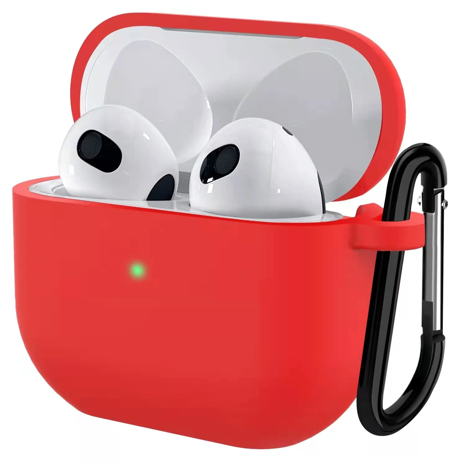 Compatible with AirPods 3 Case Cover Silicone Protective Case Skin for Airpods 3rd Generation Charging Case (Front LED Visible)