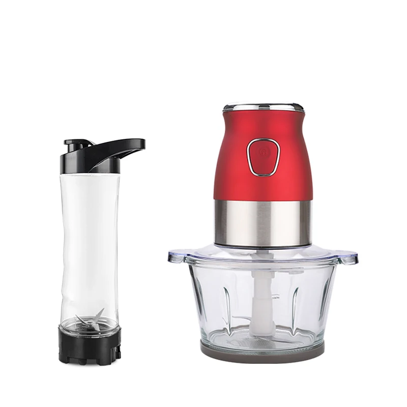 2L capacity 300W mixer power household electric meat vegetable nut grinder with glass bowl chopper blender