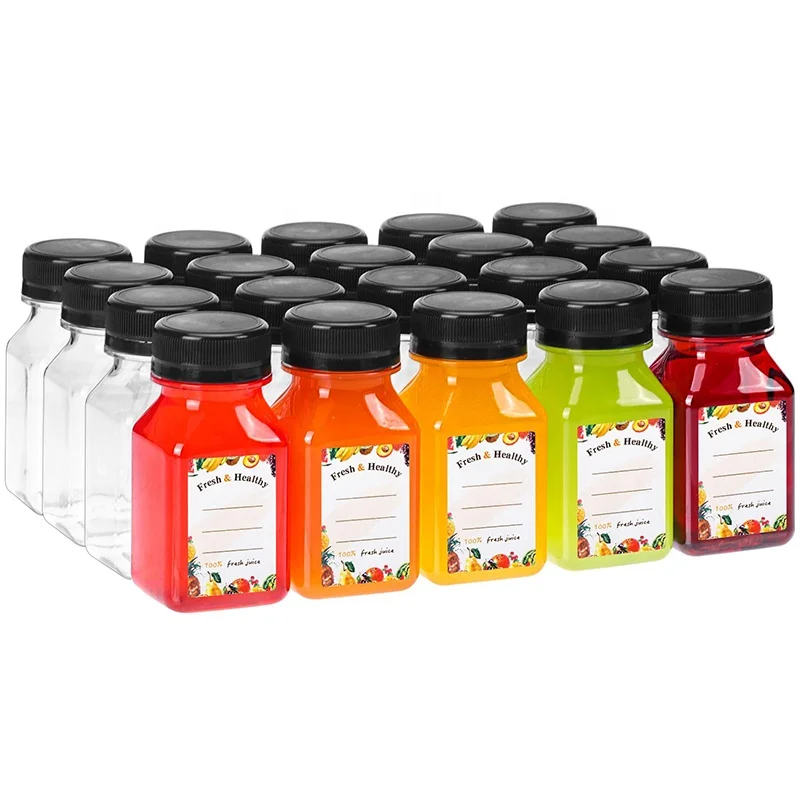 NH H  Sale Square Beverage 8oz 12oz 16oz Juice Bottle With Alu Plastic  Cap 350ml 500ml Plastic Beverage Bottles