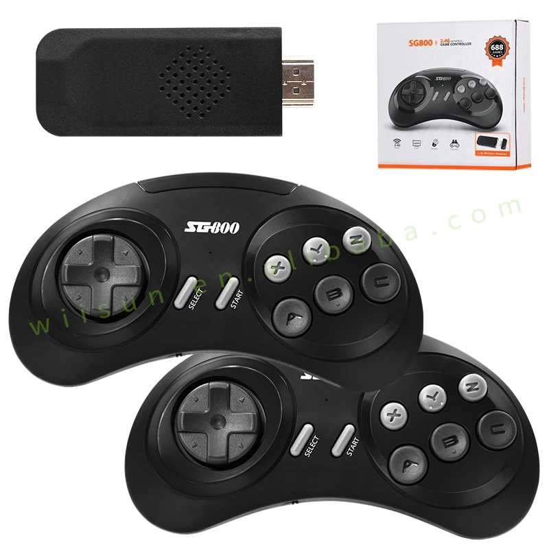 SG800 Game Stick 4K HD Handheld Retro Video Game Console with 688 games consola de juegos For Sega Mega