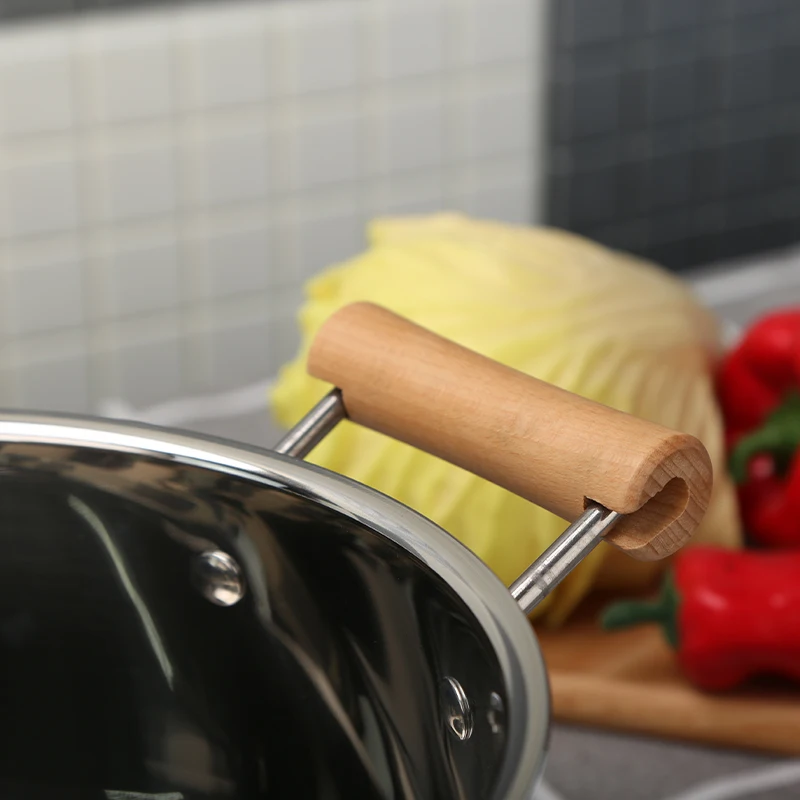 Hot Sale 304 Double Handle Large Hot Pot Soup Cooking Steamer Pot Milk Pan 3 Piece Stainless