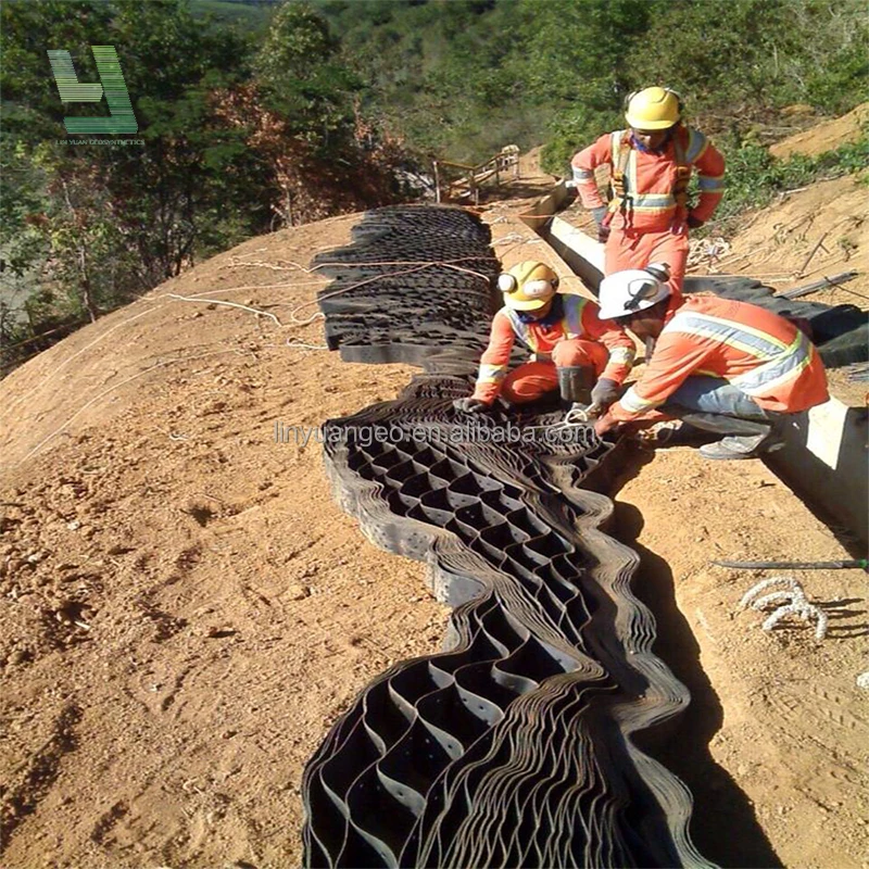 ASTM Standard HDPE Geocell 50-200mm Height Geo Cell Road Grid Gravel Honeycomb Driveway Price Ground Paver