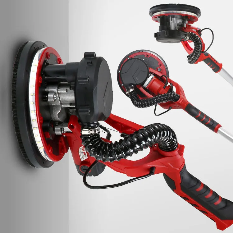 110V/220V Telescopic Wall Grinder 225mm Dust-free Drywall Sander Putty Grinding Machine Handheld Long Rod Ceiling Polisher