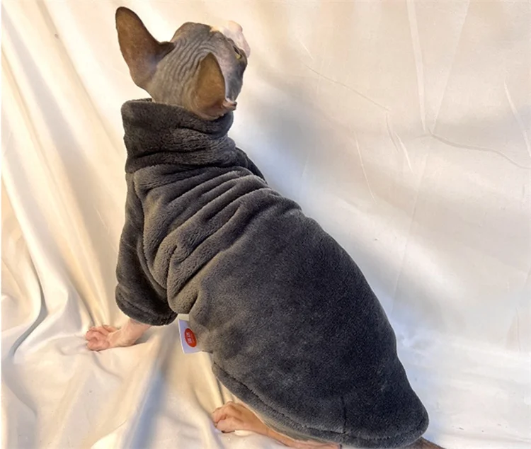 Hairless Cat Clothes Autumn/winter Thickened Sphinx Cat Clothes With A German Sable Base For Warmth And Comfort