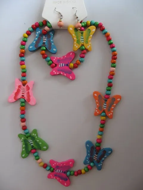 Wooden Baby Kids Accessories ,colorful Handmade bead jewelry