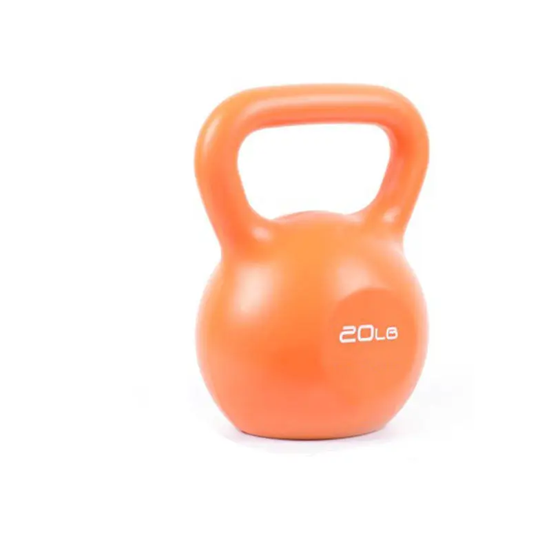 high quality gym fitness indoor exercise custom cast 10kg competition PE cement kettlebell
