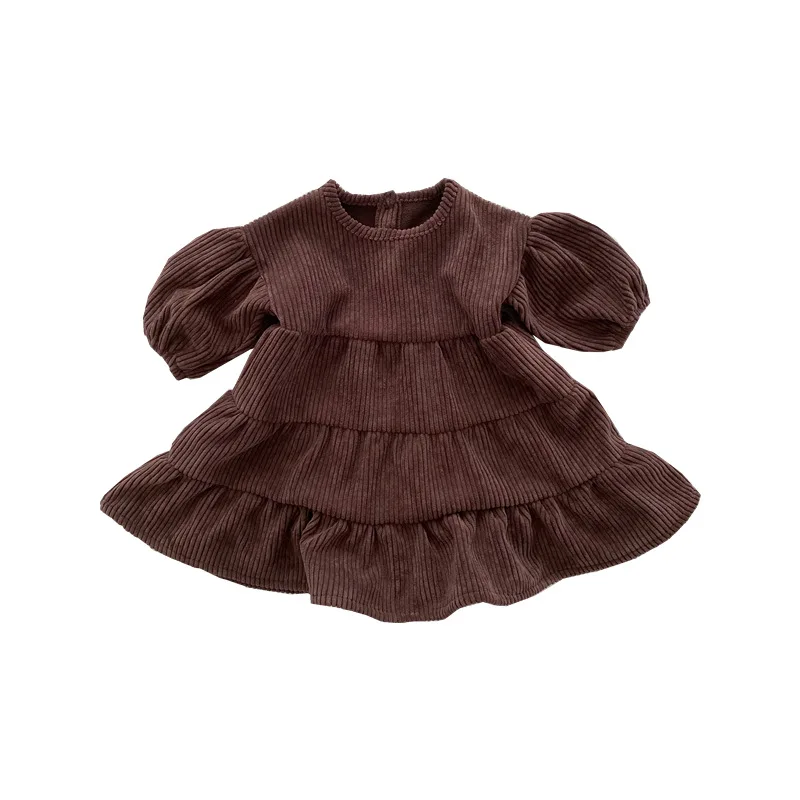 Girls Autumn Dress Kids Tiered Layered Clothes Party Cake Dresses for Baby Girl Sweet Cake Frock Toddler Cute Sundress