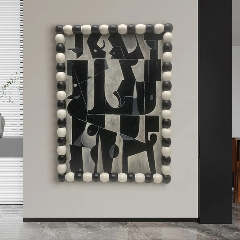 JZ New Desgin Abstract Home Decor 3D  Wall Art Mixed Media Art Canvas Artwork Handpainted Texture Oil Painting