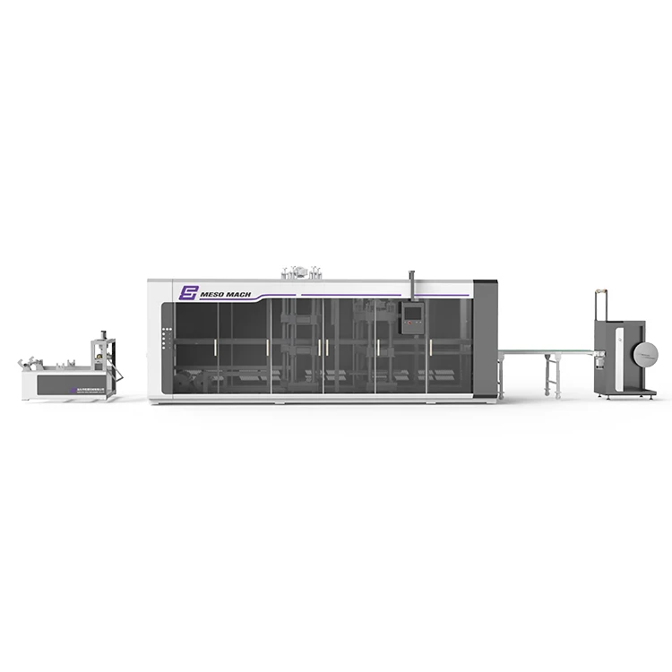 
Japan Design Three Station Forming Cutting Stacking Plastic Vacuum Thermoforming Machine 
