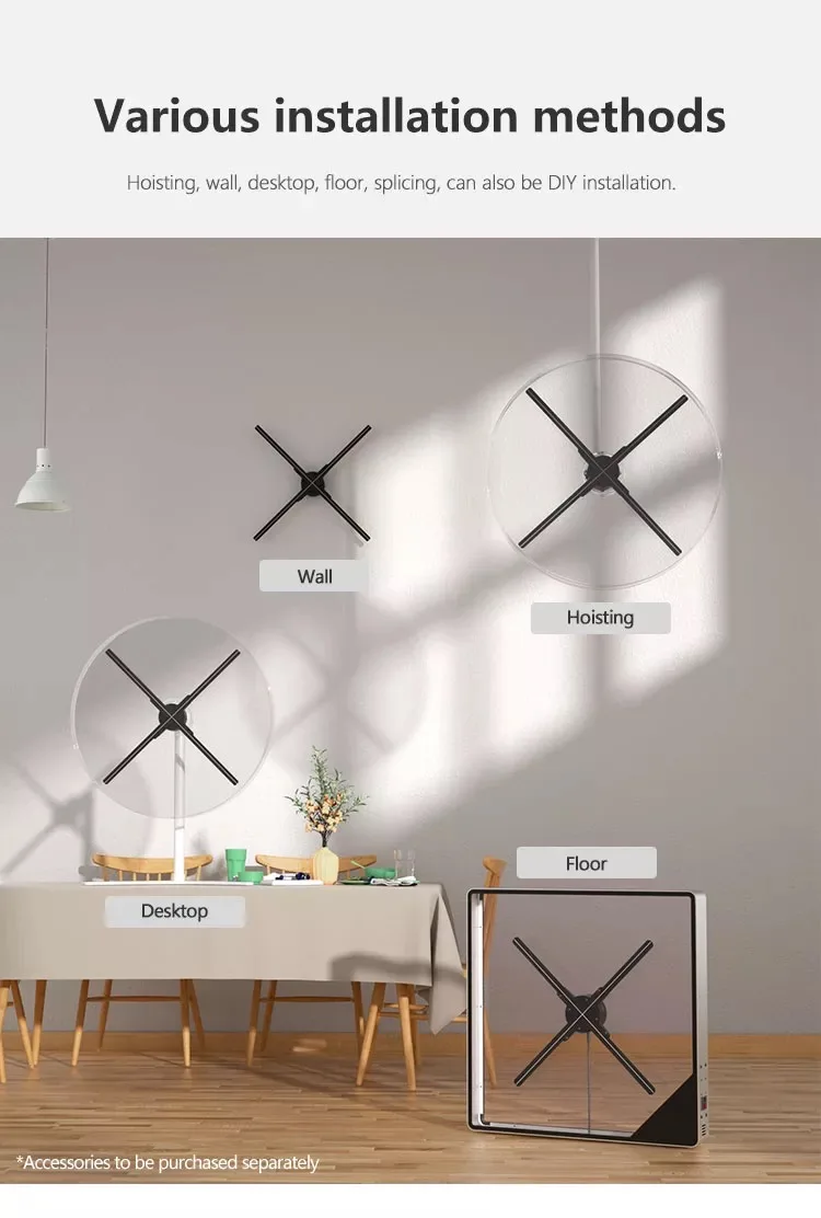 holographic displays 3d hologram projector 65cm hologram advertising fan