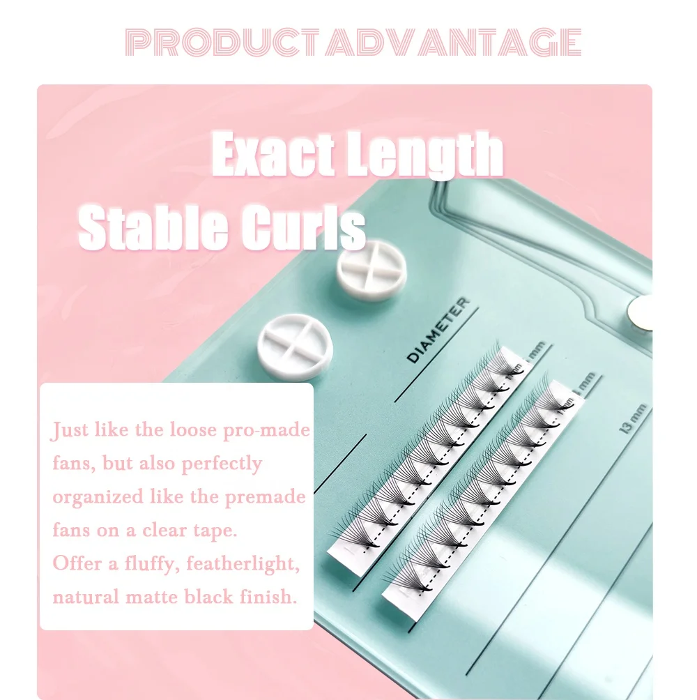 Lash trays pointy/thin base eyelashes 6D lashes 10D 12D 0.05 0.07 promade lash extensions premade volume fans eyelash extension