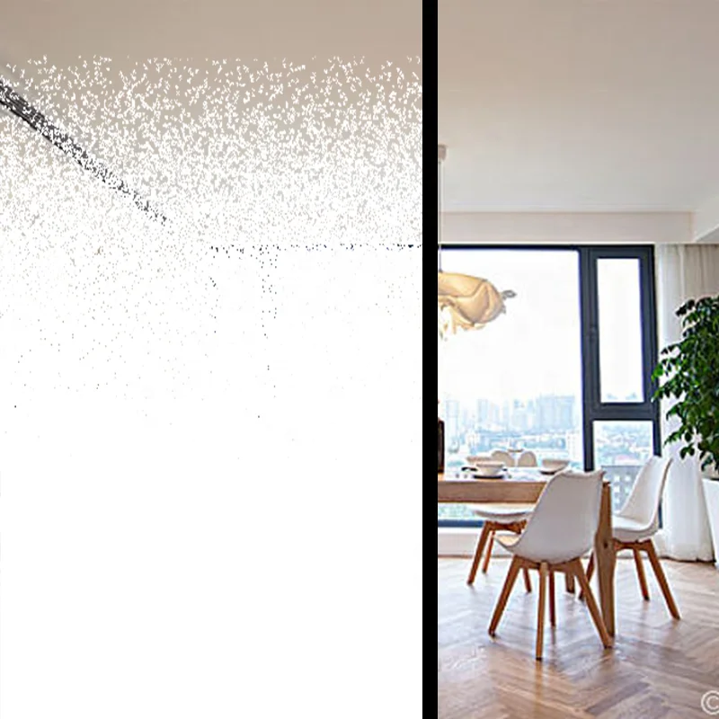 Vis Film 72in*100ft snowflake pattern gradient glass window decorative privacy film for office and home