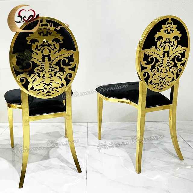 Carved back hotel sitting room tifany wedding black and white chair