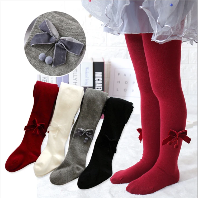 New Cheap Long Socks For Baby Girl Stockings Children Pantyhose With Bows Baby Tights And Socks