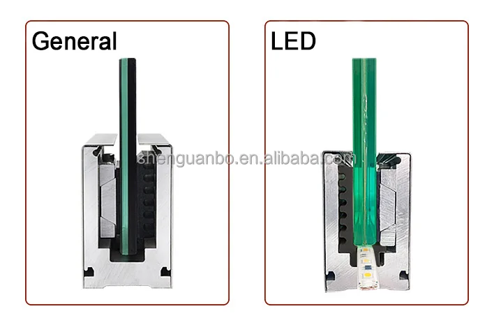 Hot sales balcony baluster frameless profile glass railing u aluminum base railing system pool fence