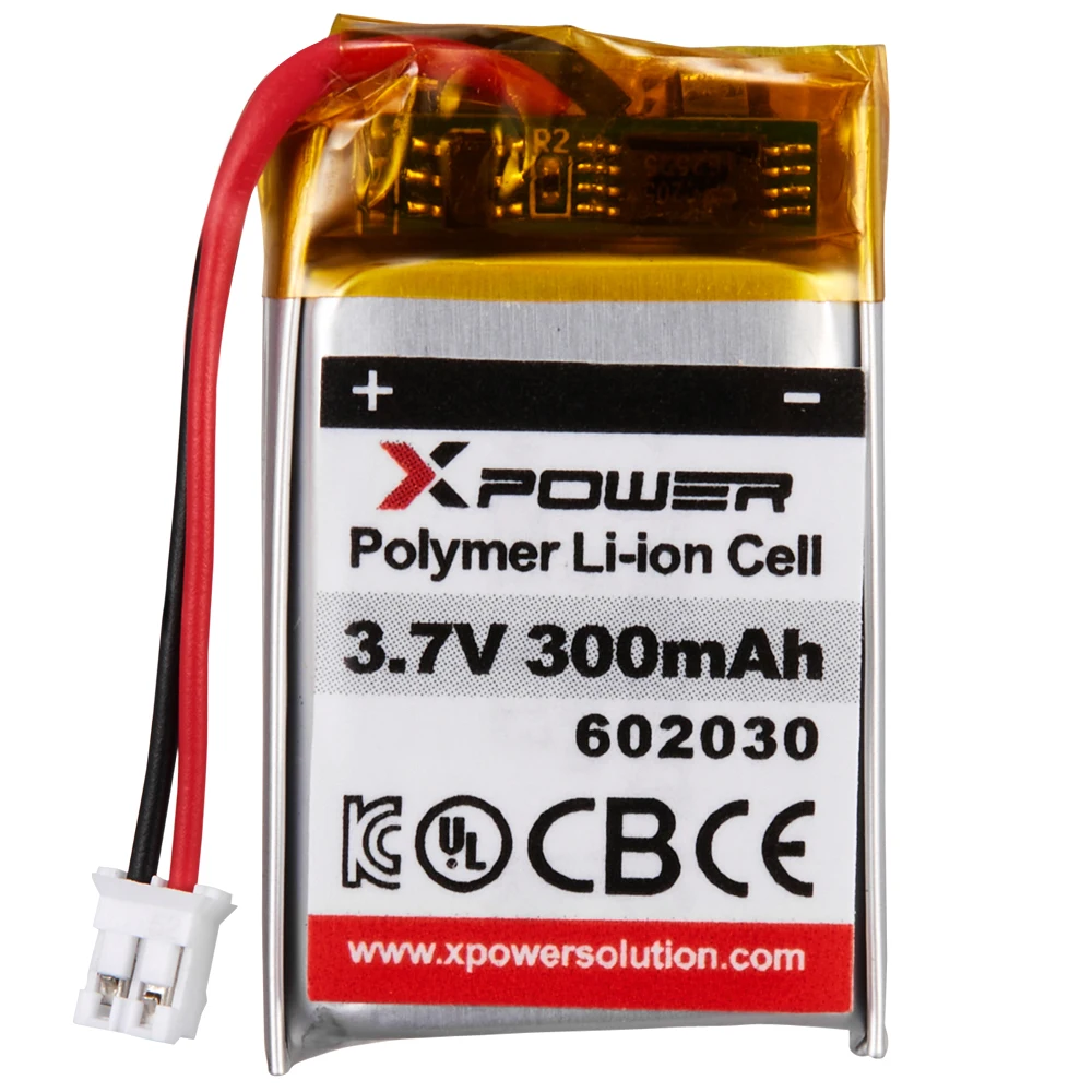 KC Certified 3.7V 300mah Rechargeable Li Polymer Battery XPOWER 602030 Batterie for Earphone