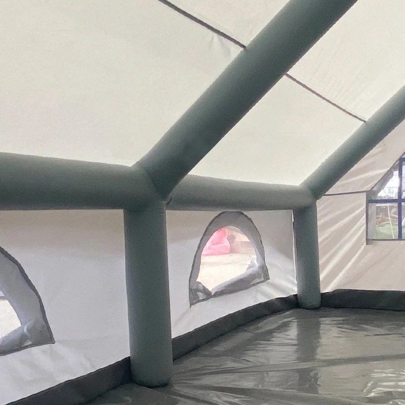 Hot selling four seasons camping white tent waterproof inflatable camping bedroom tent