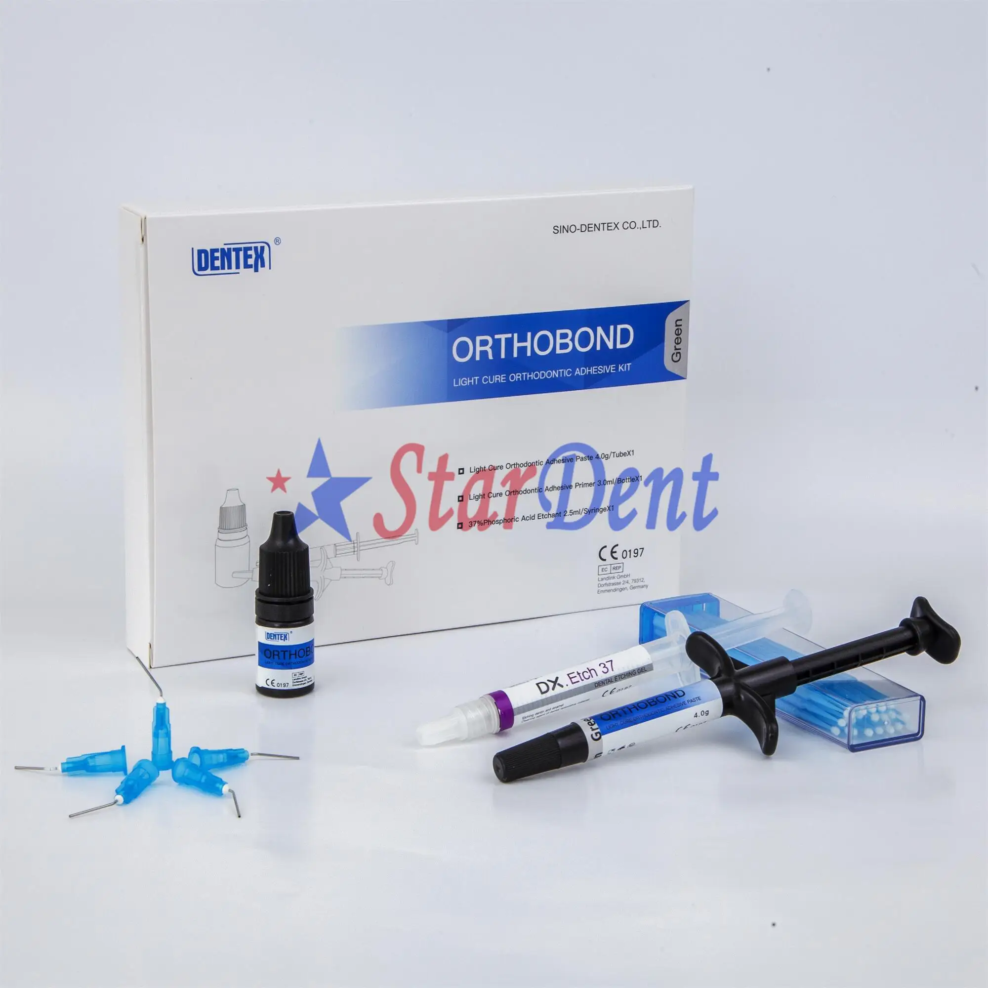 Dentex Orthbond Composite Kit Resin Filling Material Orthodontic Adhesive Paste & Primer Etch 37% Phosphoric Acidetchant Gel