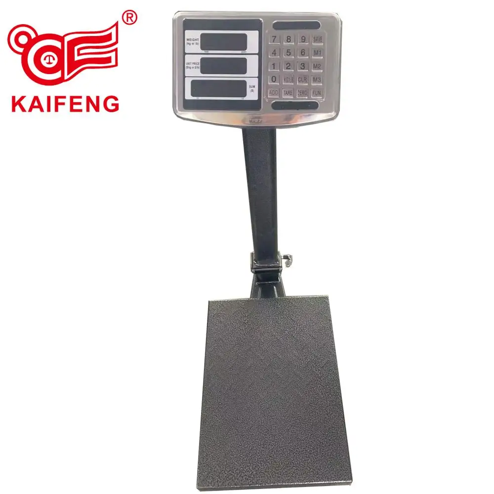 150kg /50g Electronic digital price computing platform bench scale stainless steel key corrugated steel platform