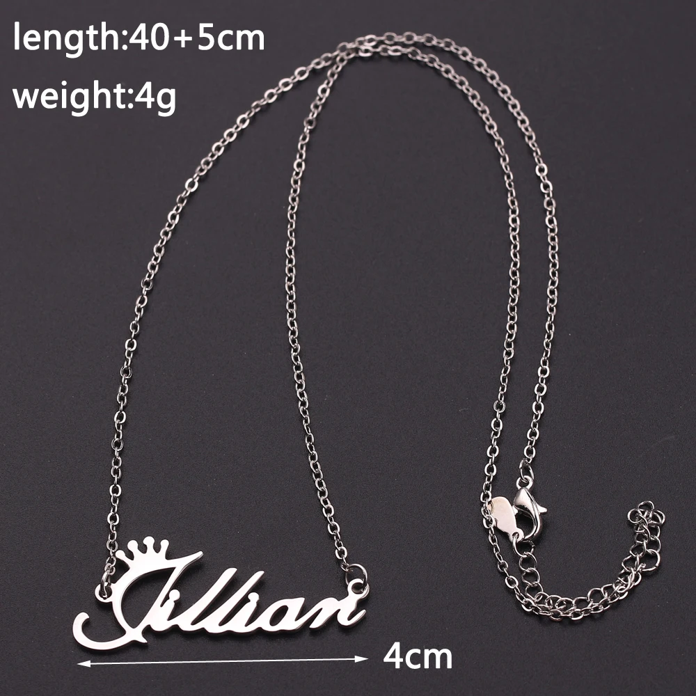 Stainless Steel Customized Name Necklace For Women Personalized Letter Pendant Nameplate Choker Necklace Jewelry Gift