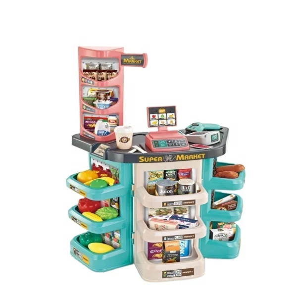 New Design indoor house children toy playhouse furniture kitchen supermarket toys GL569317/668-76