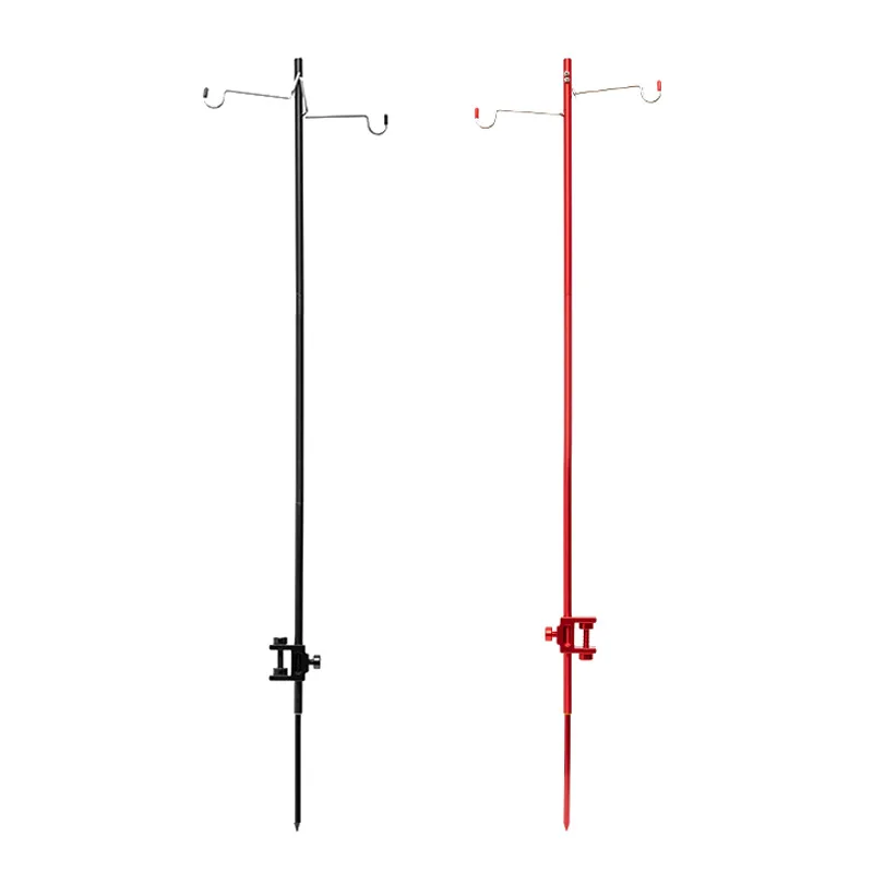 Camping Folding Lamp Pole Collapsible Aluminum Lantern Stand Hanging Light Holder Stick