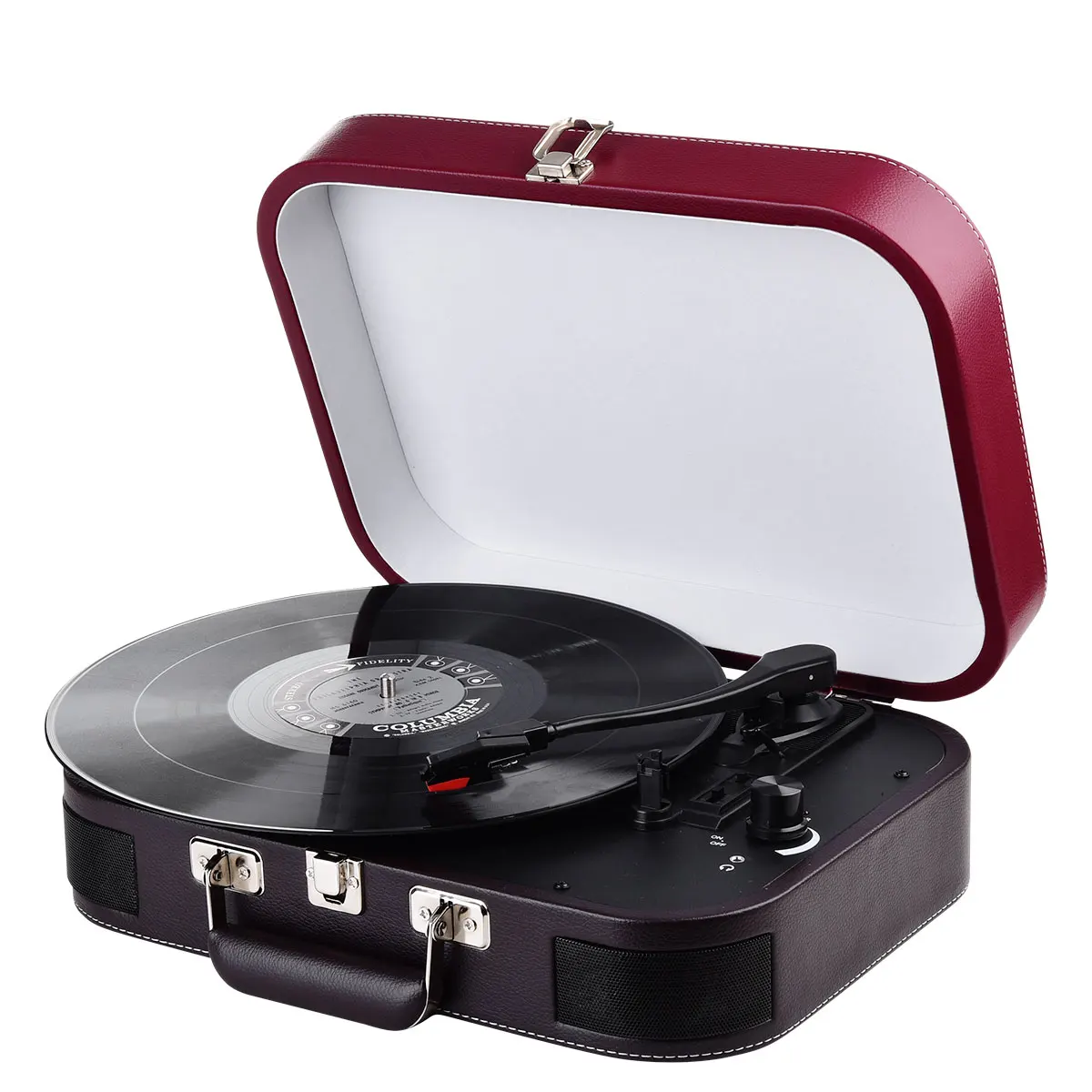 Wholesale New Style Portable Suitcase Bluetooth USB SD Play Vinyl Record Turntable Phonograph Record Player