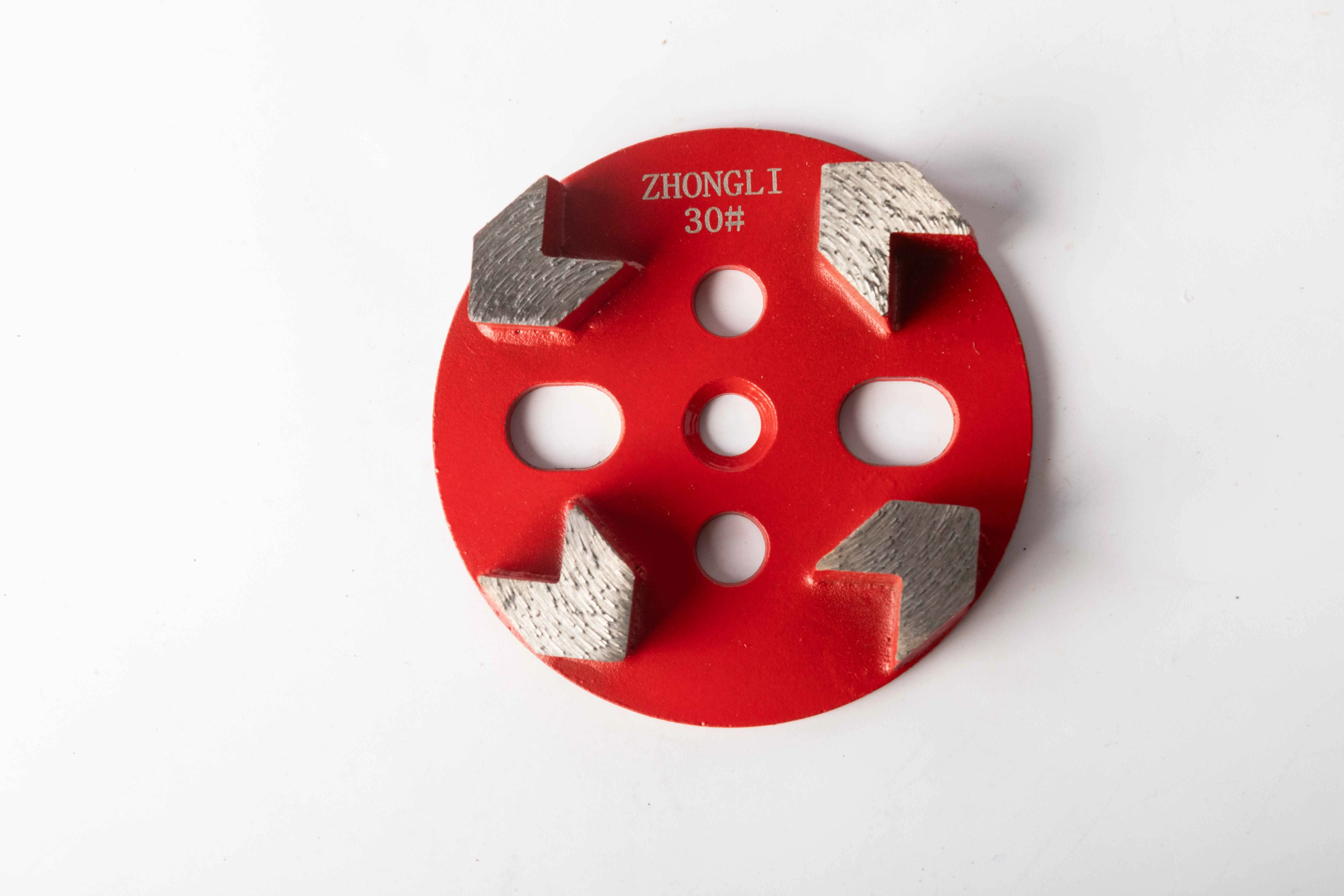 Diamond Grinding Block Arrow-shaped Segment Disc for Polishing Smooth Stone Concrete Floor Zhongli 4inch 100mm Tools