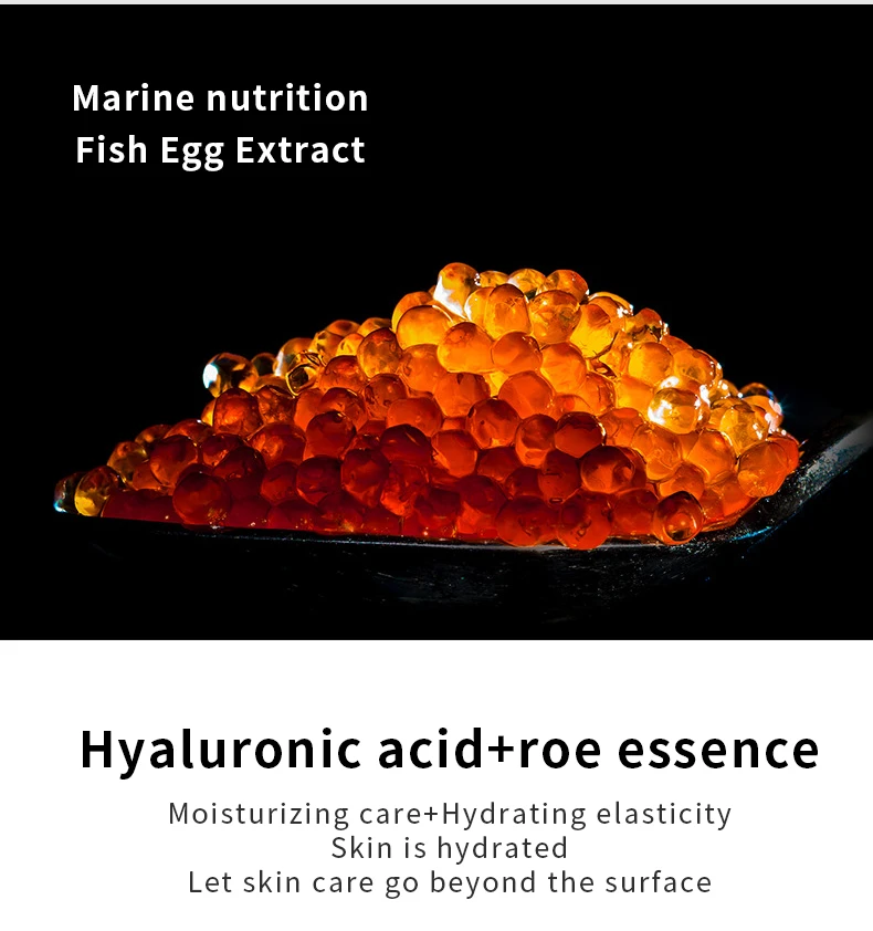 100mL Private label face skin care serum vitamin snail Caviar moisturizing anti wrinkle hyaluronic acid serum