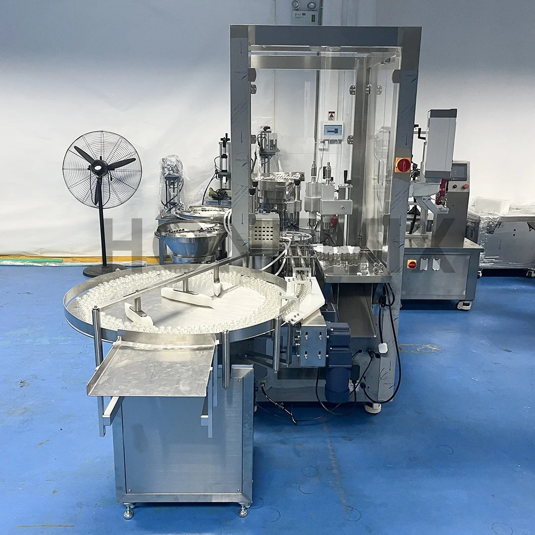 Hone Automatic High Speed Small Injection Vials Oral Liquid Filler Sealer Medical Serum Glass Bottle Filling and Capping Machine